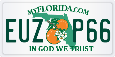 FL license plate EUZP66