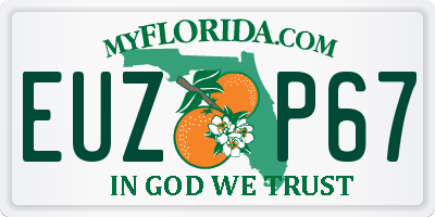 FL license plate EUZP67