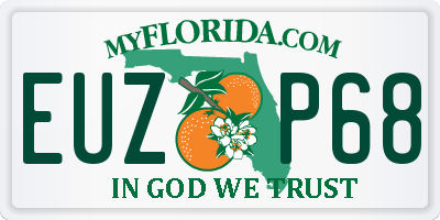 FL license plate EUZP68