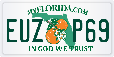 FL license plate EUZP69