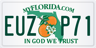 FL license plate EUZP71
