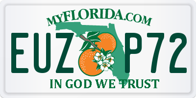 FL license plate EUZP72
