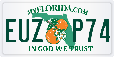 FL license plate EUZP74