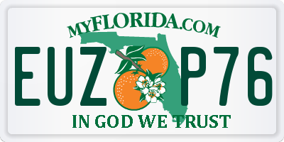 FL license plate EUZP76