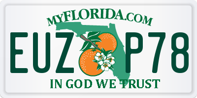 FL license plate EUZP78