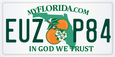 FL license plate EUZP84