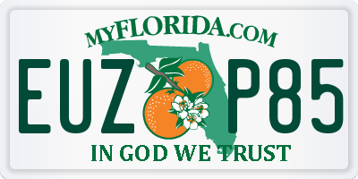 FL license plate EUZP85