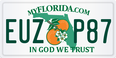 FL license plate EUZP87
