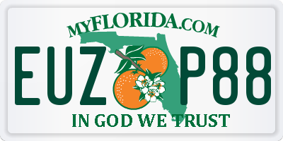 FL license plate EUZP88