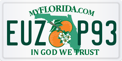 FL license plate EUZP93