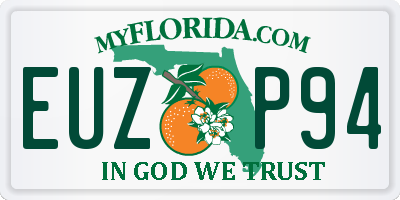 FL license plate EUZP94