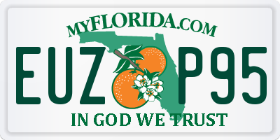 FL license plate EUZP95