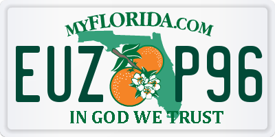 FL license plate EUZP96