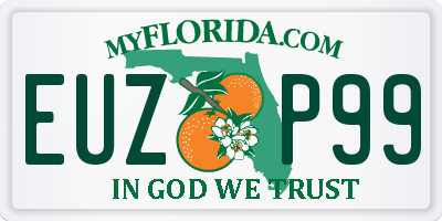 FL license plate EUZP99