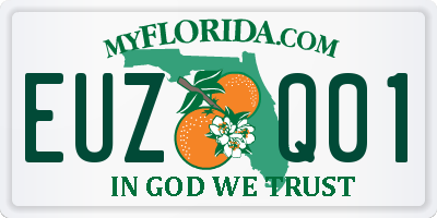 FL license plate EUZQ01