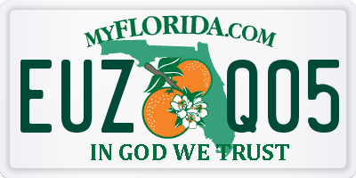 FL license plate EUZQ05