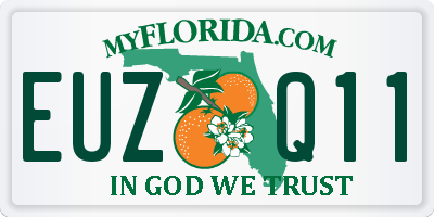FL license plate EUZQ11