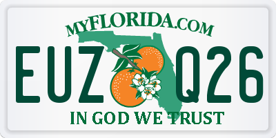 FL license plate EUZQ26