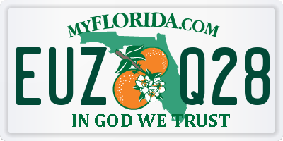 FL license plate EUZQ28