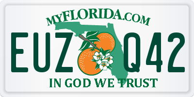 FL license plate EUZQ42