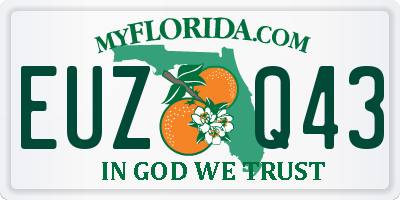 FL license plate EUZQ43