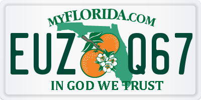 FL license plate EUZQ67