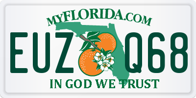 FL license plate EUZQ68