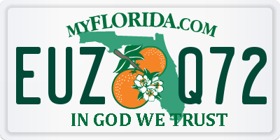 FL license plate EUZQ72