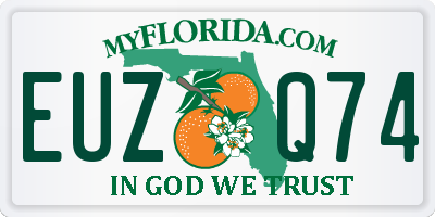 FL license plate EUZQ74