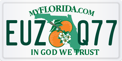 FL license plate EUZQ77