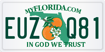 FL license plate EUZQ81
