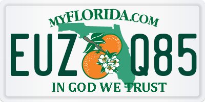 FL license plate EUZQ85