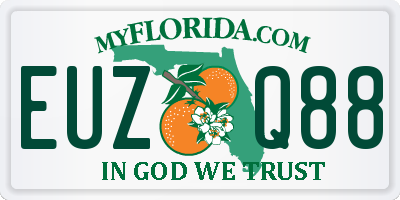 FL license plate EUZQ88