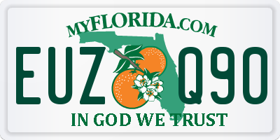 FL license plate EUZQ90