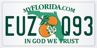 FL license plate EUZQ93