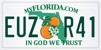 FL license plate EUZR41