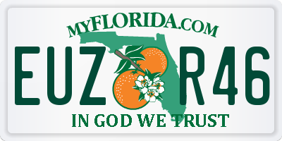 FL license plate EUZR46