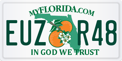 FL license plate EUZR48