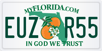 FL license plate EUZR55