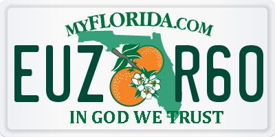 FL license plate EUZR60