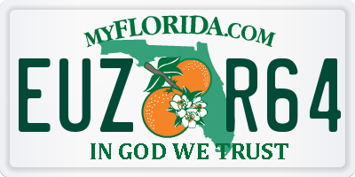 FL license plate EUZR64