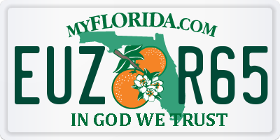 FL license plate EUZR65