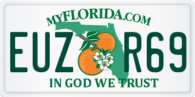 FL license plate EUZR69