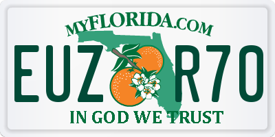 FL license plate EUZR70