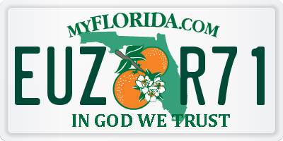FL license plate EUZR71