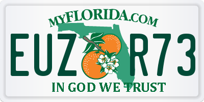 FL license plate EUZR73