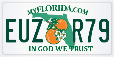 FL license plate EUZR79