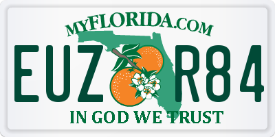 FL license plate EUZR84