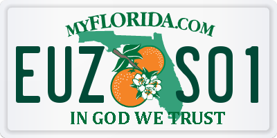 FL license plate EUZS01