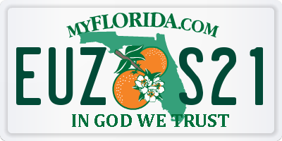 FL license plate EUZS21
